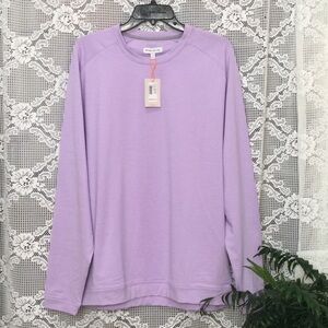 Peter Millar Men Crown Sport Cradle Performance Pullover Crewneck Purple SZ XL
